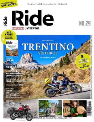 RIDE No. 29 Trentino - MOTORRAD unterwegs. Motorbuch Verlag, 2026.