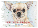 Hundeporträts in Aquarell (Wandkalender 2024 DIN A3 quer), CALVENDO Monatskalender