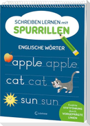 Schreiben lernen mit Spurrillen - Englische Wörter