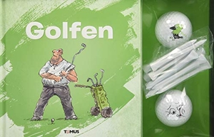 Golfen - Geschenkbox mit Humorbuch, 2 bedruckten Golfbällen und 10 Tees. Tomus Verlag GmbH, 2018.