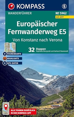 Stummvoll, Gerhard / Raphaela Moczynski. KOMPASS Wanderführer Europäischer Fernwanderweg E5 - mit Touren und GPS-Daten in der KOMPASS-App. Kompass Karten GmbH, 2025.