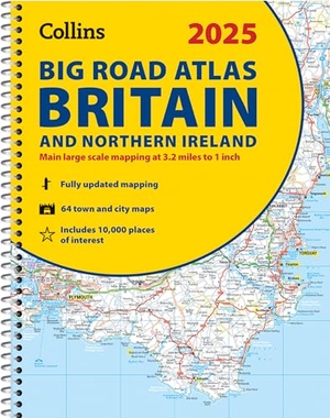 Collins. 2025 Collins Big Road Atlas Britain and Northern Ireland - A3 Spiral. HarperCollins UK, 2024.