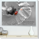Schwarz-Weiß Malereien Terminkalender von Tanja Riedel für die SchweizCH-Version  (Premium, hochwertiger DIN A2 Wandkalender 2023, Kunstdruck in Hochglanz)