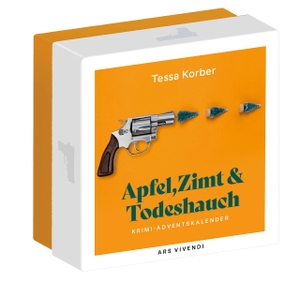 Korber, Tessa. Apfel, Zimt und Todeshauch 2023 - Krimi-Adventskalender in Schachtel mit 24 Karten zum Aufhängen. Ars Vivendi, 2023.