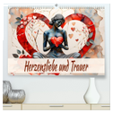 Herzensliebe und Trauer (hochwertiger Premium Wandkalender 2025 DIN A2 quer), Kunstdruck in Hochglanz