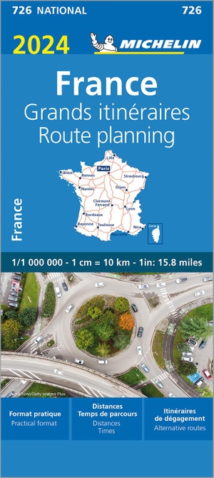 Michelin Frankreich Fernrouten 2024 - Straßen- und Tourismuskarte 1:1.000.000 Autoren. Michelin Editions, 2024.