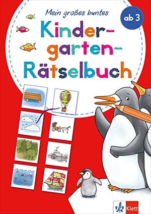 Klett Mein großes buntes Kindergarten-Rätselbuch - ab 3 Jahren, Erste Zahlen, Buchstaben, Konzentration. Klett Lerntraining, 2023.