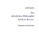 Zur christlichen Philosophie bei Karl Rahner
