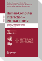 Human-Computer Interaction - INTERACT 2017