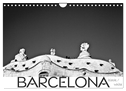 BARCELONA [black/white] (Wandkalender 2025 DIN A4 quer), CALVENDO Monatskalender