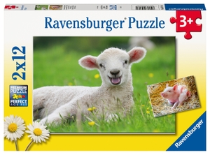 Ravensburger Kinderpuzzle - 05718 Unsere Bauernhoftiere - 2x12 Teile Puzzle für Kinder ab 3 Jahren. Ravensburger Spieleverlag, 2023.