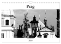 Prag monochrom (Wandkalender 2024 DIN A4 quer), CALVENDO Monatskalender