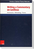 Writing a Commentary on Leviticus