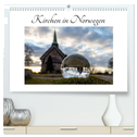 Kirchen in Norwegen (hochwertiger Premium Wandkalender 2025 DIN A2 quer), Kunstdruck in Hochglanz