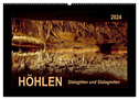 Höhlen, Stalaktiten und Stalagmiten (Wandkalender 2024 DIN A2 quer), CALVENDO Monatskalender