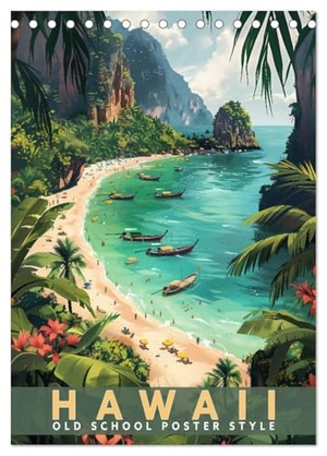 Thoermer, Val. Hawaii - Old School Poster Style (Tischkalender 2026 DIN A5 hoch), CALVENDO Monatskalender - Eine Sammlung von Poster über Hawaii-Inseln in Old School Style. Calvendo, 2023.