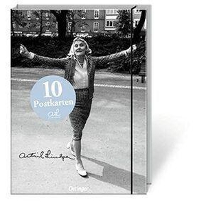 Lindgren, Astrid. Astrid Lindgren Edition: 10er Set Postkarten in Aufbewahrungsmappe, 11,5 x 15,5 cm. Triton-X, 2023.