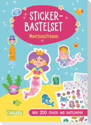 Bastelset für Kinder: Sticker-Bastelset: Meerjungfrauen