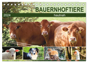 Bauernhoftiere hautnah (Tischkalender 2024 DIN A5 quer), CALVENDO Monatskalender