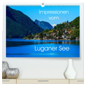 Impressionen vom Luganer See (hochwertiger Premium Wandkalender 2024 DIN A2 quer), Kunstdruck in Hochglanz