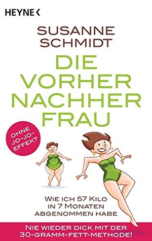 Schmidt, Susanne. Die Vorher-Nachher-Frau - Wie ich 57 Kilo in 7 Monaten abgenommen habe - Nie wieder dick mit der 30-Gramm-Fett-Methode. Heyne Taschenbuch, 2014.