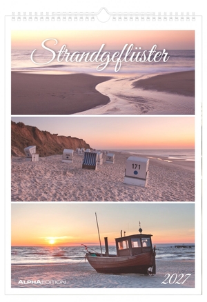 Neumann Verlage GmbH & Co. KG (Hrsg.). Strandgeflüster 2027 - Wandkalender 29,7x42 cm mit 3 maritimen Fotos pro Monat, sprachneutralem Kalendarium und Spiralbindung. Neumann Verlage GmbH & Co, 2026.