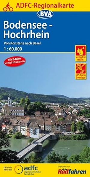 ADFC-Regionalkarte Bodensee-Hochrhein von Konstanz nach Basel 1:60.000. BVA Bielefelder Verlag, 2016.