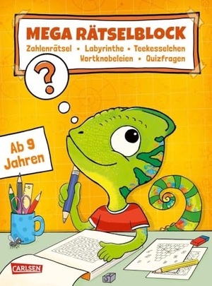 Riter, Jasmin. Rätseln für Kinder ab 9: Mega Rätselblock - Zahlenrätsel, Labyrinthe, Teekesselchen, Wortknobeleien, Quizfragen - Ab 9 Jahren | Dicker Rätselblock mit megagroßen Seiten | Kinderbeschäftigung mit Anti-Langeweile-Garantie. Carlsen Verlag GmbH, 2024.