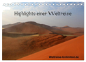 Highlights einer Weltreise (Tischkalender 2024 DIN A5 quer), CALVENDO Monatskalender