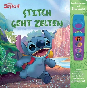 Phoenix International Publications Germany GmbH (Hrsg.). Disney Stitch - Stitch geht zelten - Interaktives Taschenlampen-Soundbuch mit 5 Geräuschen und Glitzerseiten. Phoenix Int Publications, 2026.
