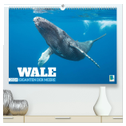 Wale: Giganten der Meere (hochwertiger Premium Wandkalender 2024 DIN A2 quer), Kunstdruck in Hochglanz