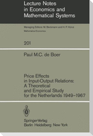 Price Effects in Input-Output Relations: A Theoretical and Empirical Study for the Netherlands 1949¿1967