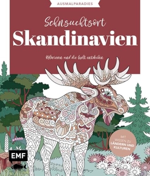Ausmalparadies - Sehnsuchtsort Skandinavien - Ein entspannendes Ausmalbuch für Hygge-Momente und Inspiration | Kolorieren und die Welt entdecken: Mit Wissen zu Ländern und Kulturen. Edition Michael Fischer, 2024.