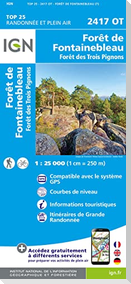 Forêt de Fontainbleau Trois Pignons 1:25 000
