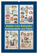 Dukke Lise Kalender - Anziehpuppen aus Papier (Wandkalender 2025 DIN A2 hoch), CALVENDO Monatskalender