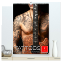 Tattoos Kunst auf der Haut (hochwertiger Premium Wandkalender 2025 DIN A2 hoch), Kunstdruck in Hochglanz