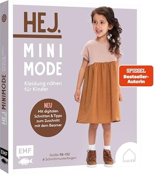 JULESNaht. Hej. Minimode - Kleidung nähen für Kinder. Mit digitalen Schnitten und Tipps zum Zuschnitt mit dem Beamer - Modelle im Skandi-Look aus Webware, Musselin & Co. | Größe 98-152 | 6 Schnittmusterbogen. Edition Michael Fischer, 2026.