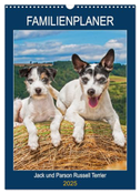 Familienplaner Jack und Parson Russell Terrier (Wandkalender 2025 DIN A3 hoch), CALVENDO Monatskalender
