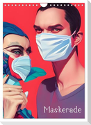 Maskerade - farbenfrohe Mund-Nase-Bedeckungen (Wandkalender 2024 DIN A4 hoch), CALVENDO Monatskalender
