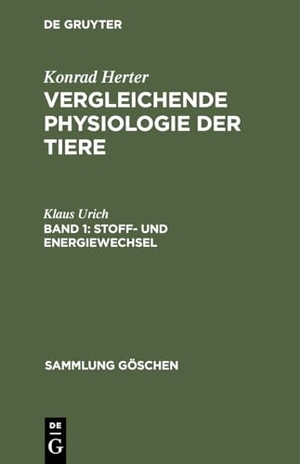 Urich, Klaus. Stoff- und Energiewechsel. De Gruyter, 1970.
