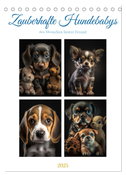 Zauberhafte Hundebabys (Tischkalender 2025 DIN A5 hoch), CALVENDO Monatskalender