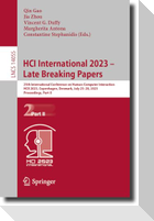HCI International 2023 ¿ Late Breaking Papers