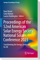 Proceedings of the 52nd American Solar Energy Society National Solar Conference 2023