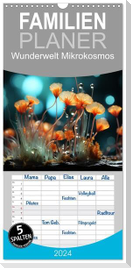 Familienplaner 2024 - Wunderwelt Mikrokosmos mit 5 Spalten (Wandkalender, 21 x 45 cm) CALVENDO
