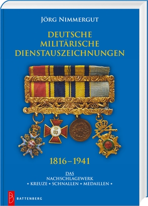 Nimmergut, Jörg. Deutsche militärische Dienstauszeichnungen 1816 - 1941 - Das Nachschlagewerk Kreuze - Schnallen - Medaillen. Battenberg  Verlag, 2023.
