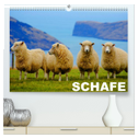 Schafe / Geburtstagskalender (hochwertiger Premium Wandkalender 2025 DIN A2 quer), Kunstdruck in Hochglanz