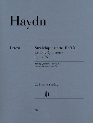 Haydn, Joseph. Haydn, Joseph - Streichquartette Heft X op. 76 (Erdödy-Quartette) - Instrumentation: String Quartets. Henle, G. Verlag, 2003.