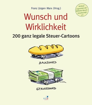 Marx, Franz Jürgen (Hrsg.). Wunsch und Wirklichkeit - 200 ganz legale Steuer-Cartoons. KJM Buchverlag, 2021.