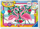 Ravensburger Malen nach Zahlen 28782 - Liebenswerte Flamingos - Kinder ab 7 Jahren