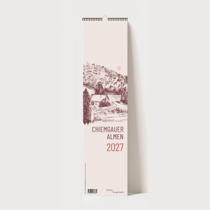 Arte, Xoxo / Xoxo Arte. Küchenkalender 2027 - Chiemgauer Almen | Handgezeichneter Wandkalender mit 12 Almen | Illustrativer Monatskalender, - 12 handgezeichnete Almen der Chiemgauer Alpen | Hochwertiger Wandkalender 2027 mit Spiralbindung | Für Alpenliebhaber, Wanderfreunde und Designfans, 200 g. NOVA MD, 2026.